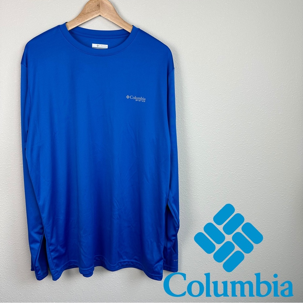 Columbia‎ blue PFG Omniwick long-sleeve shirt